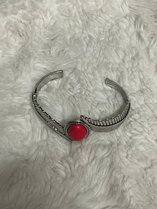 Crimson Feather Cuff