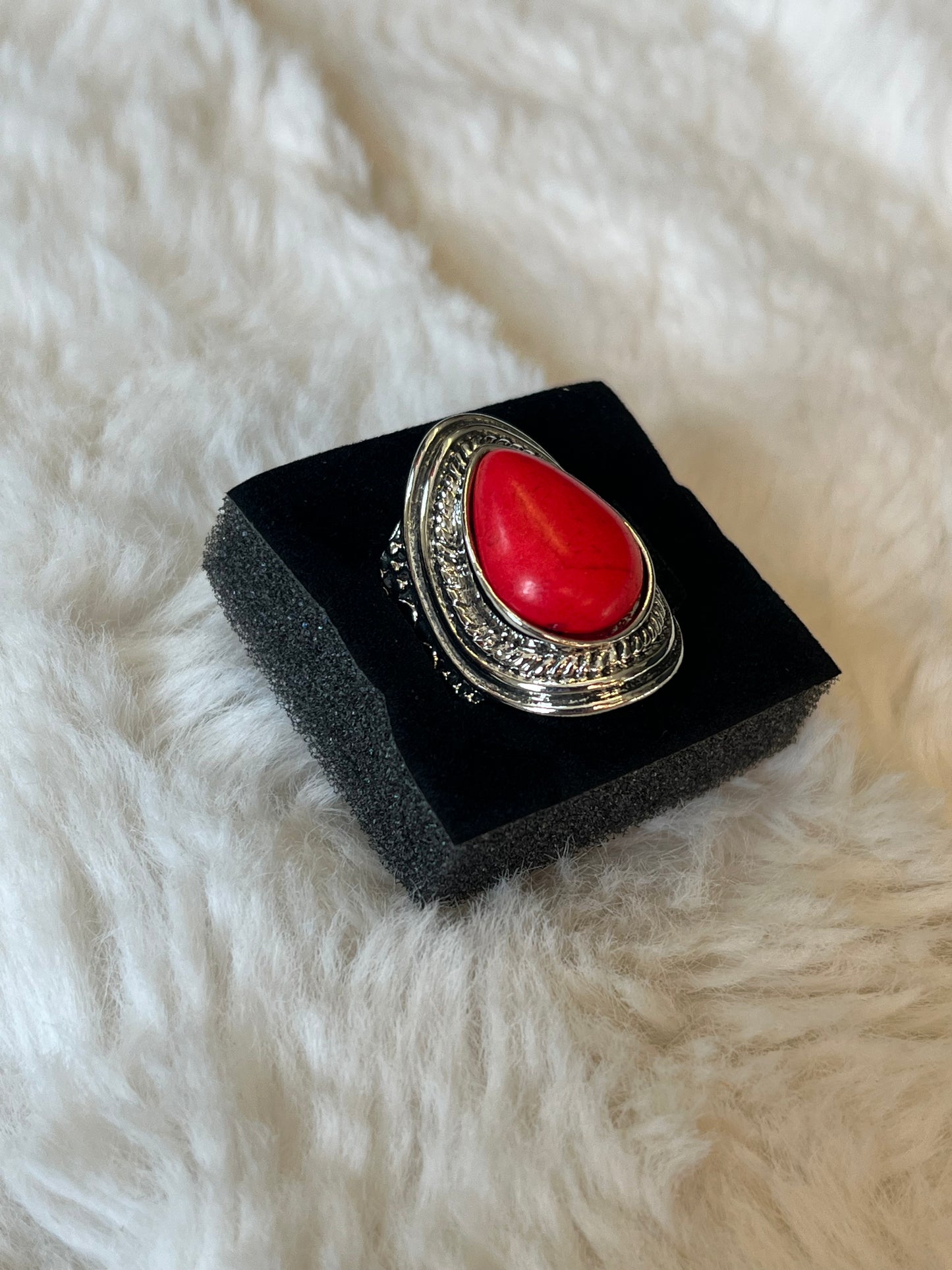 Ruby Teardrop Ring