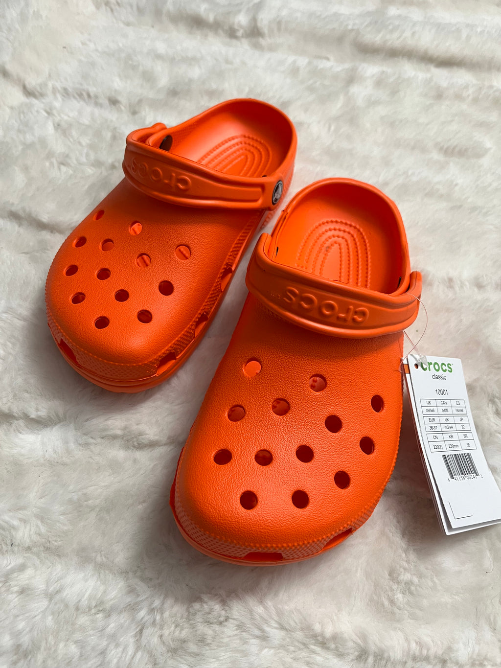 Orange Crocs