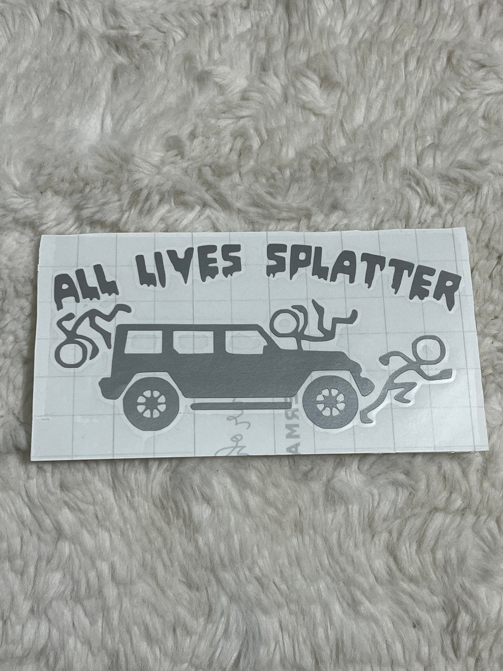 All Lives Splatter Car Decal