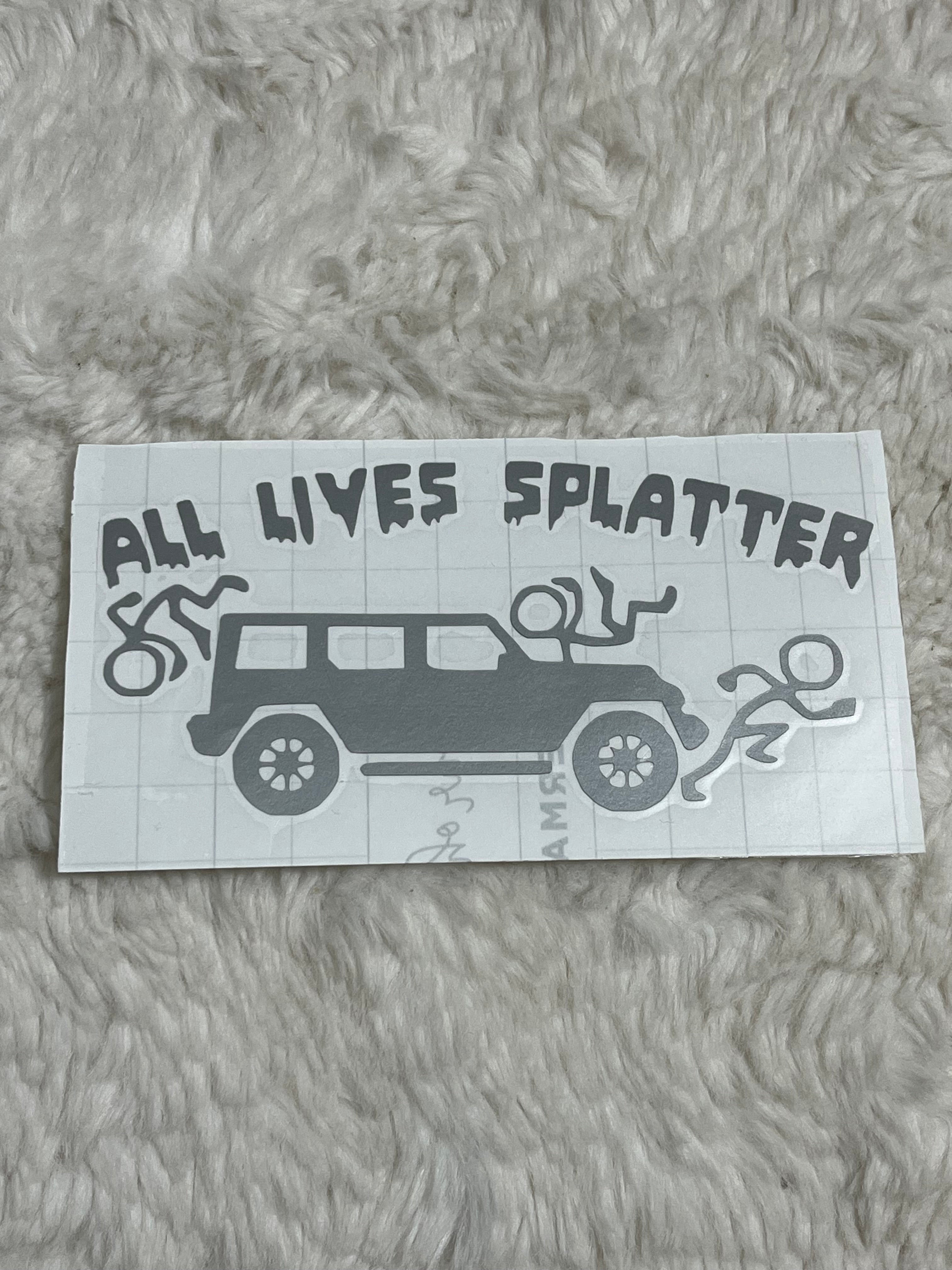 All Lives Splatter Car Decal