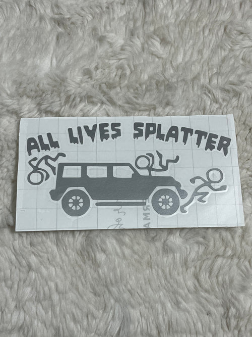 All Lives Splatter Car Decal