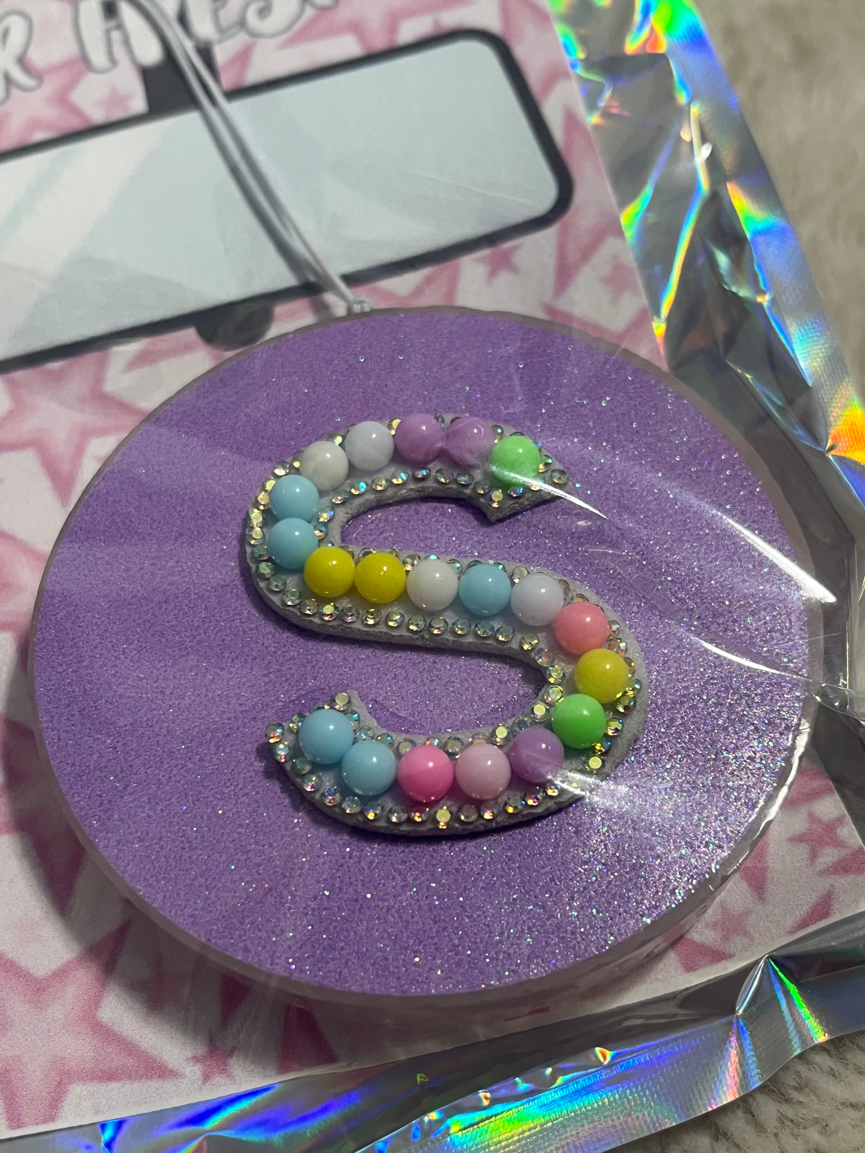 Beaded Letter Freshie