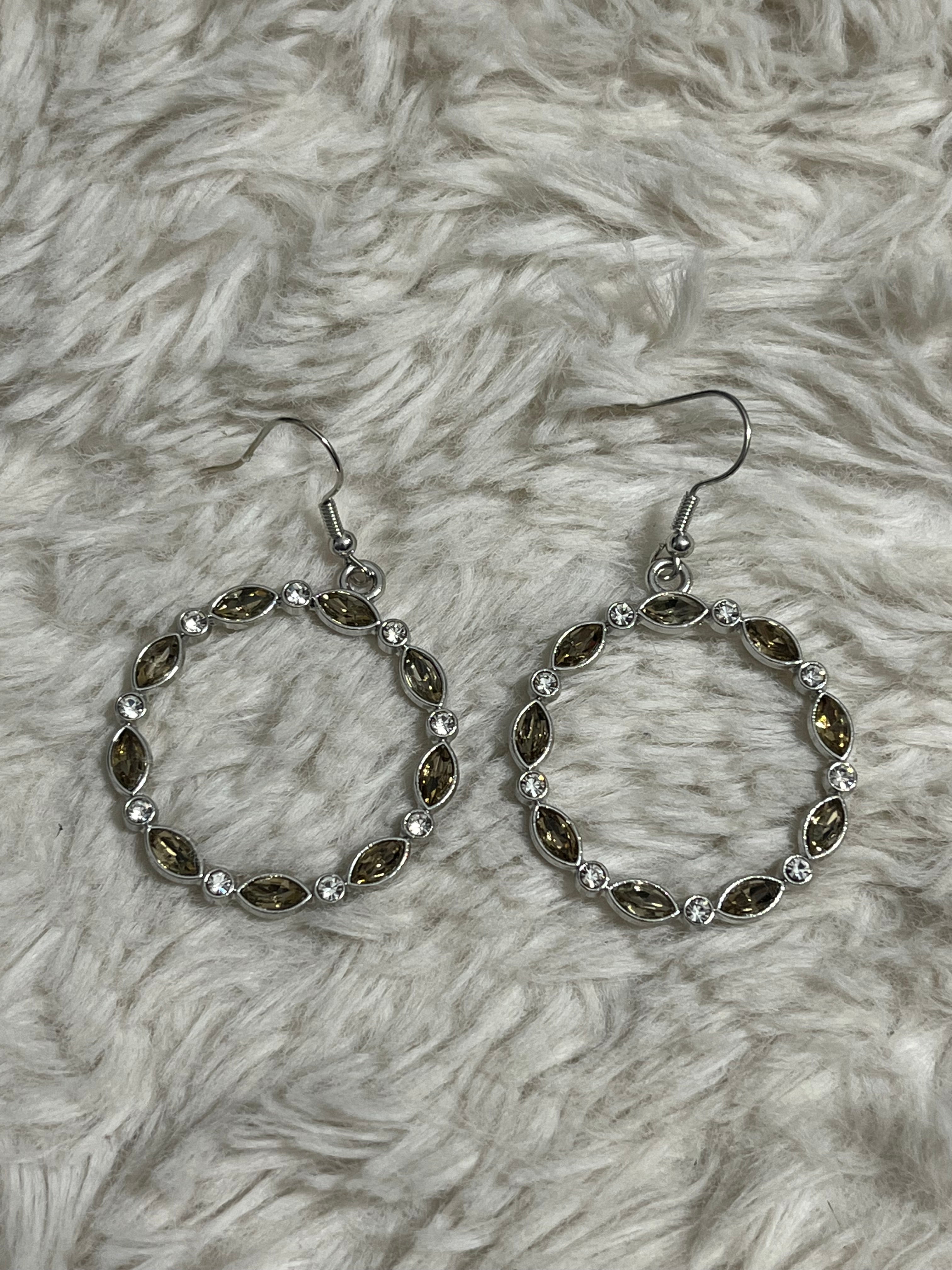 Crystal Circlets Paparazzi Earrings