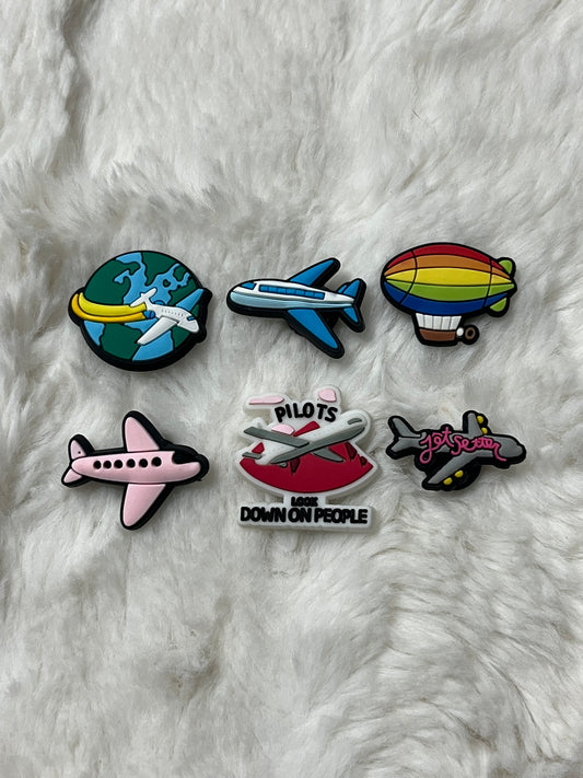 Air Travel Shoe Charms