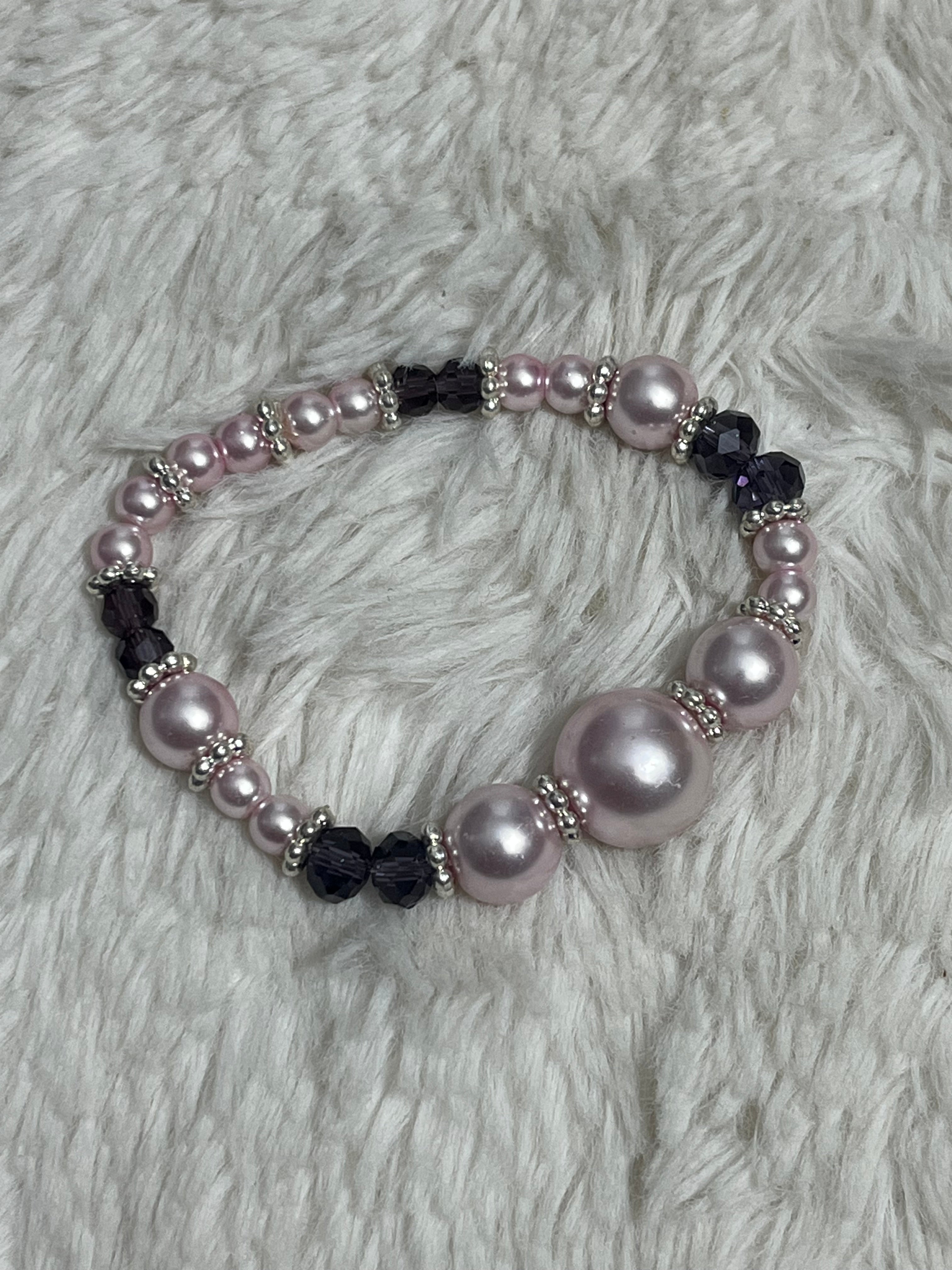 Blush Twilight Pearl Beaded Bracelet