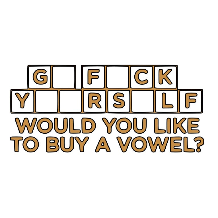 Buy a Vowel Car Decal
