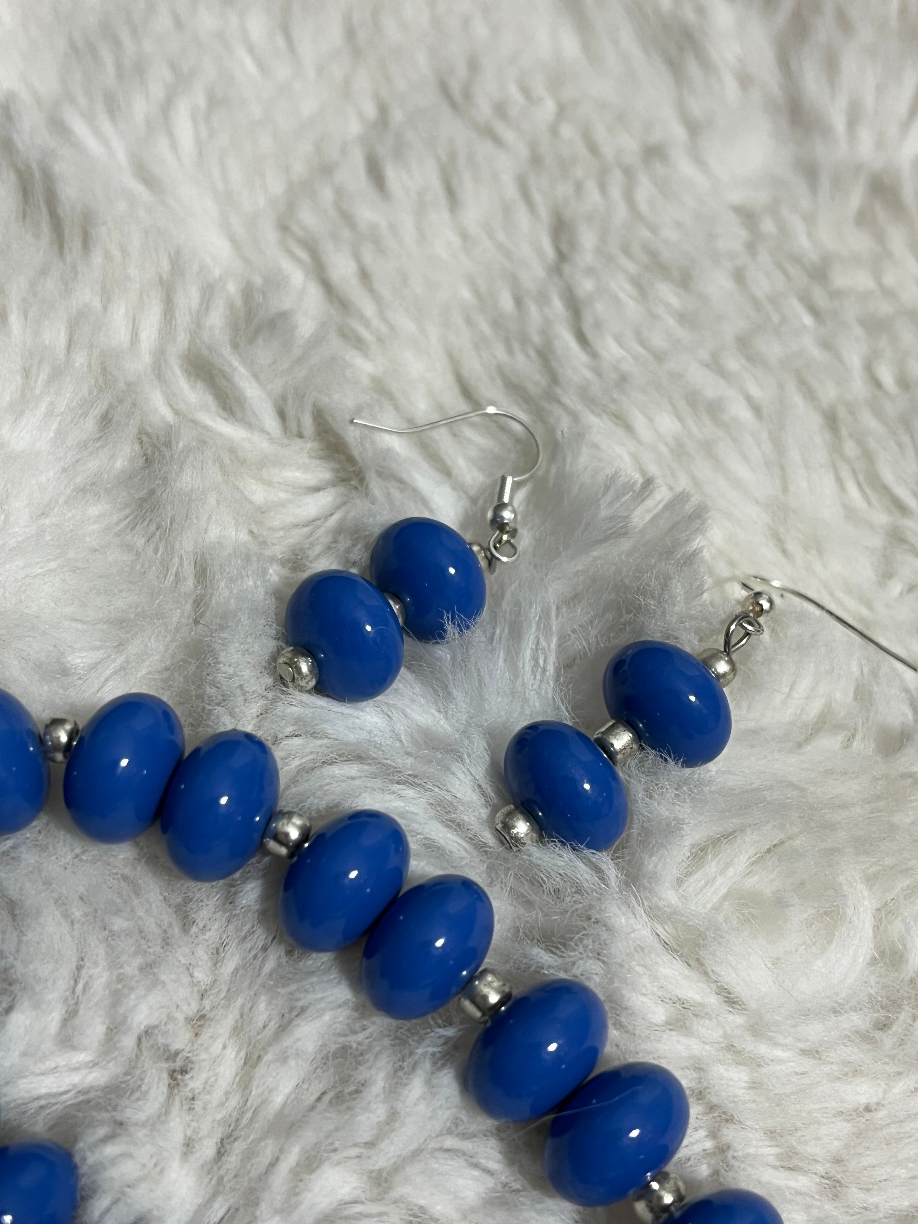 Electric Azure Orbit Bracelet Set