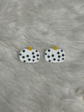 Animal Print Pumpkin Earrings