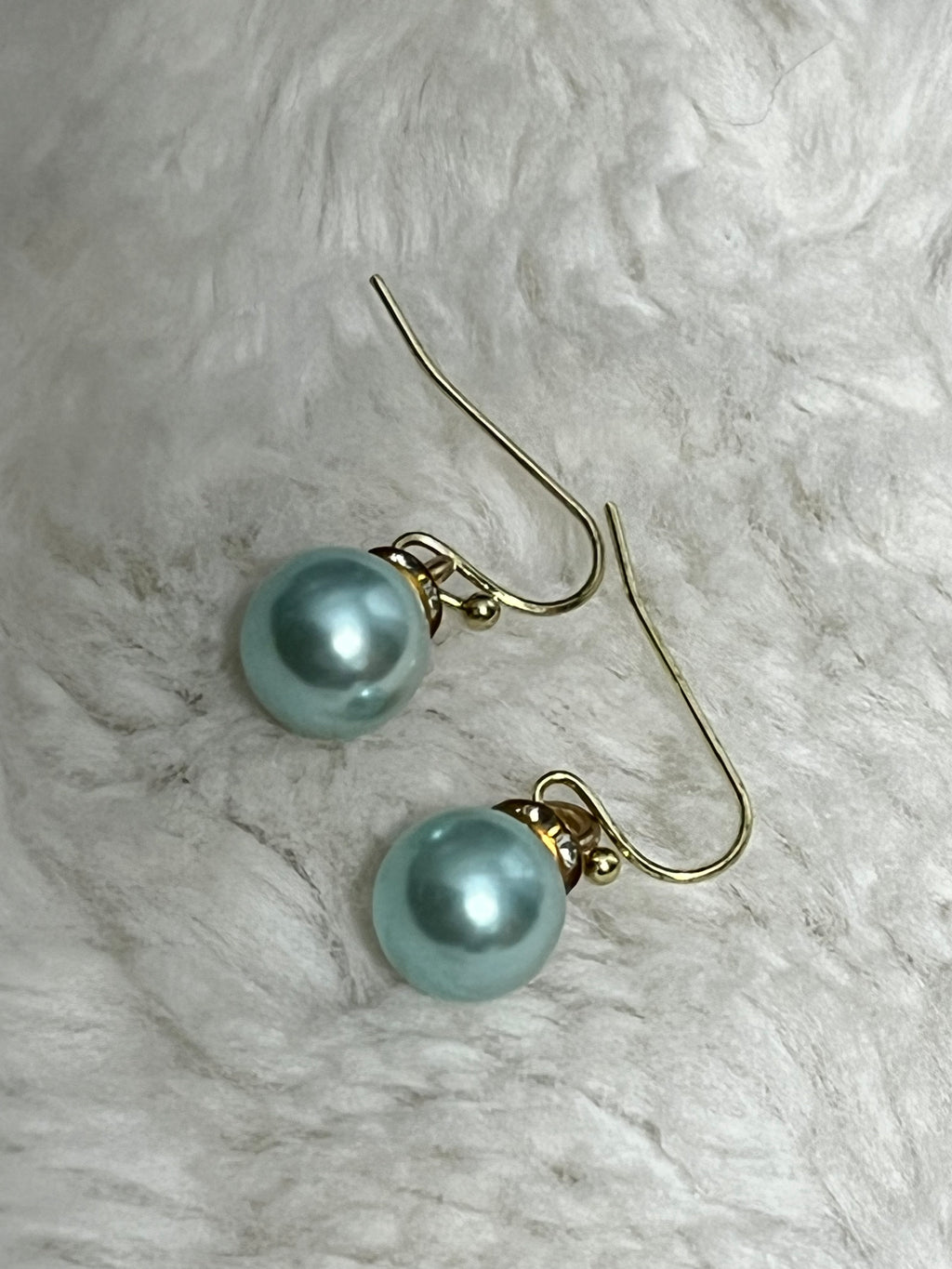 Aqua Pearl Earrings