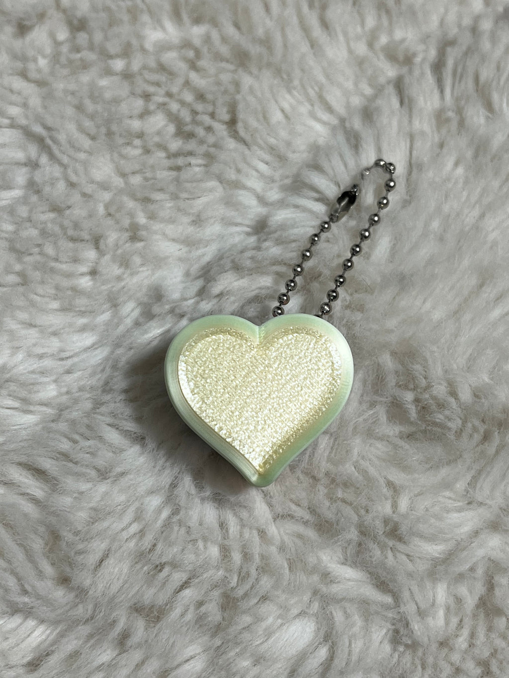 Blue Conversation Heart Clickable Keychain