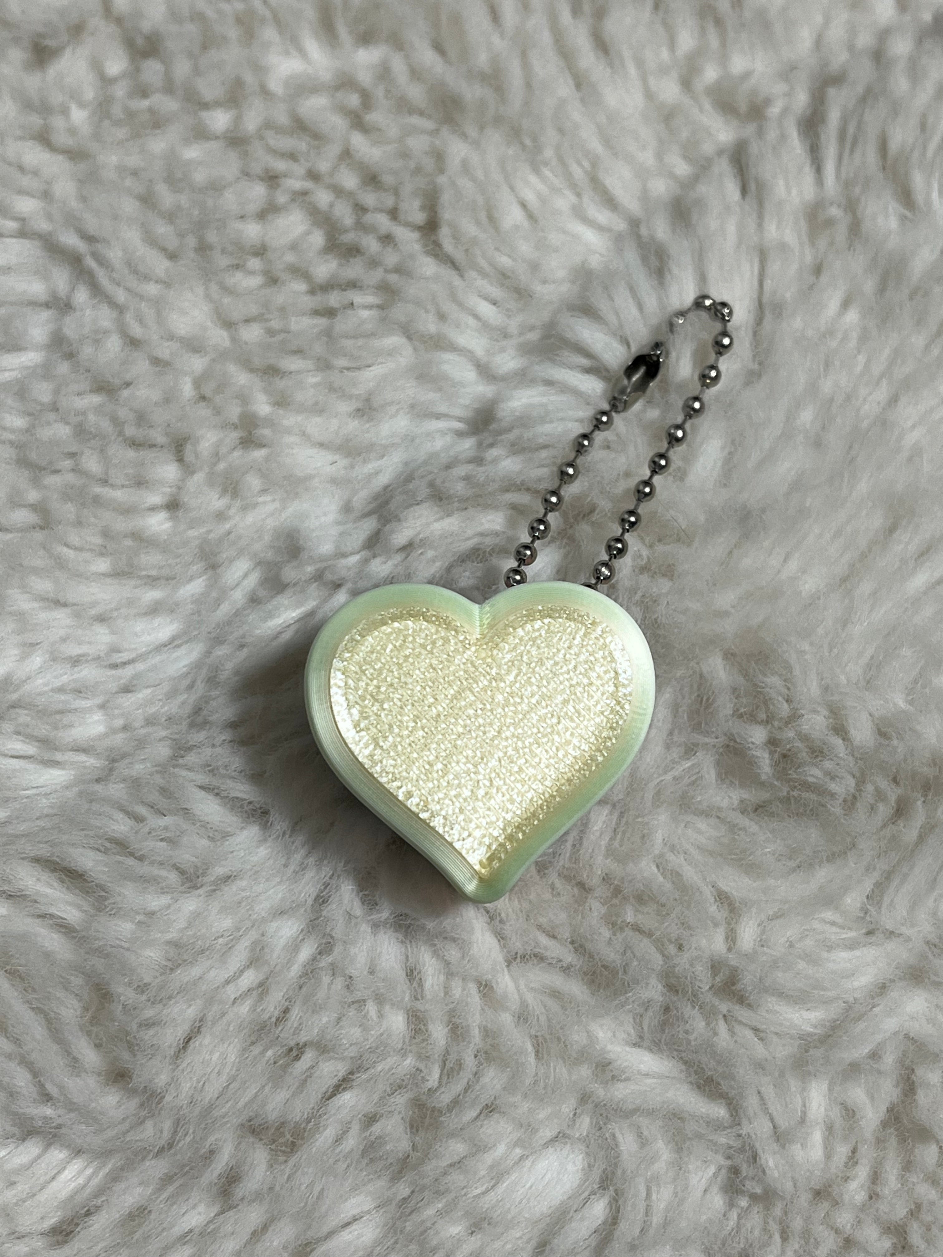 Blue Conversation Heart Clickable Keychain