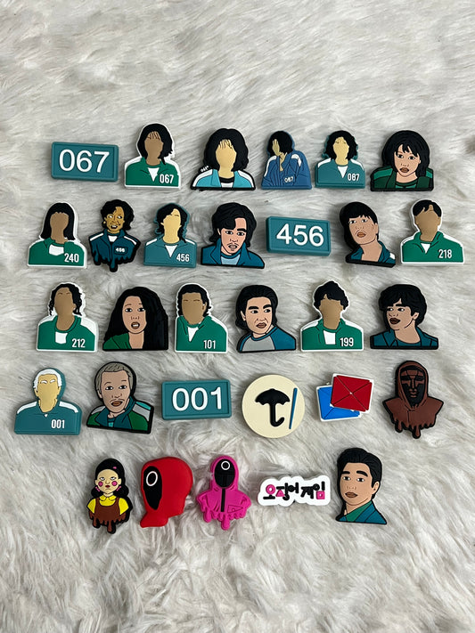 Squid Games Shoe Charms