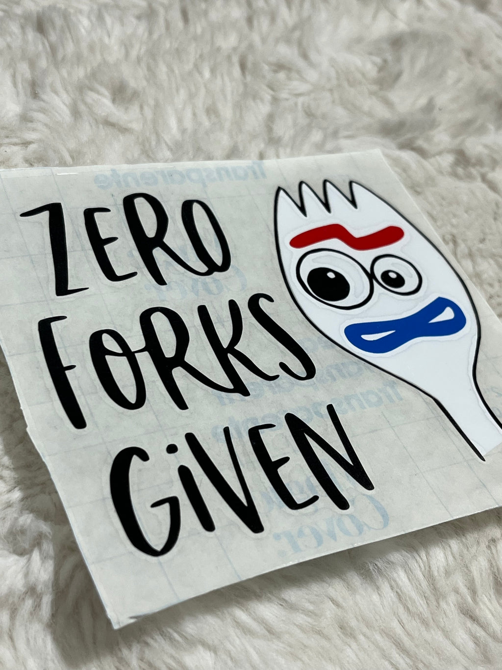 Zero Forks Given Car Decal