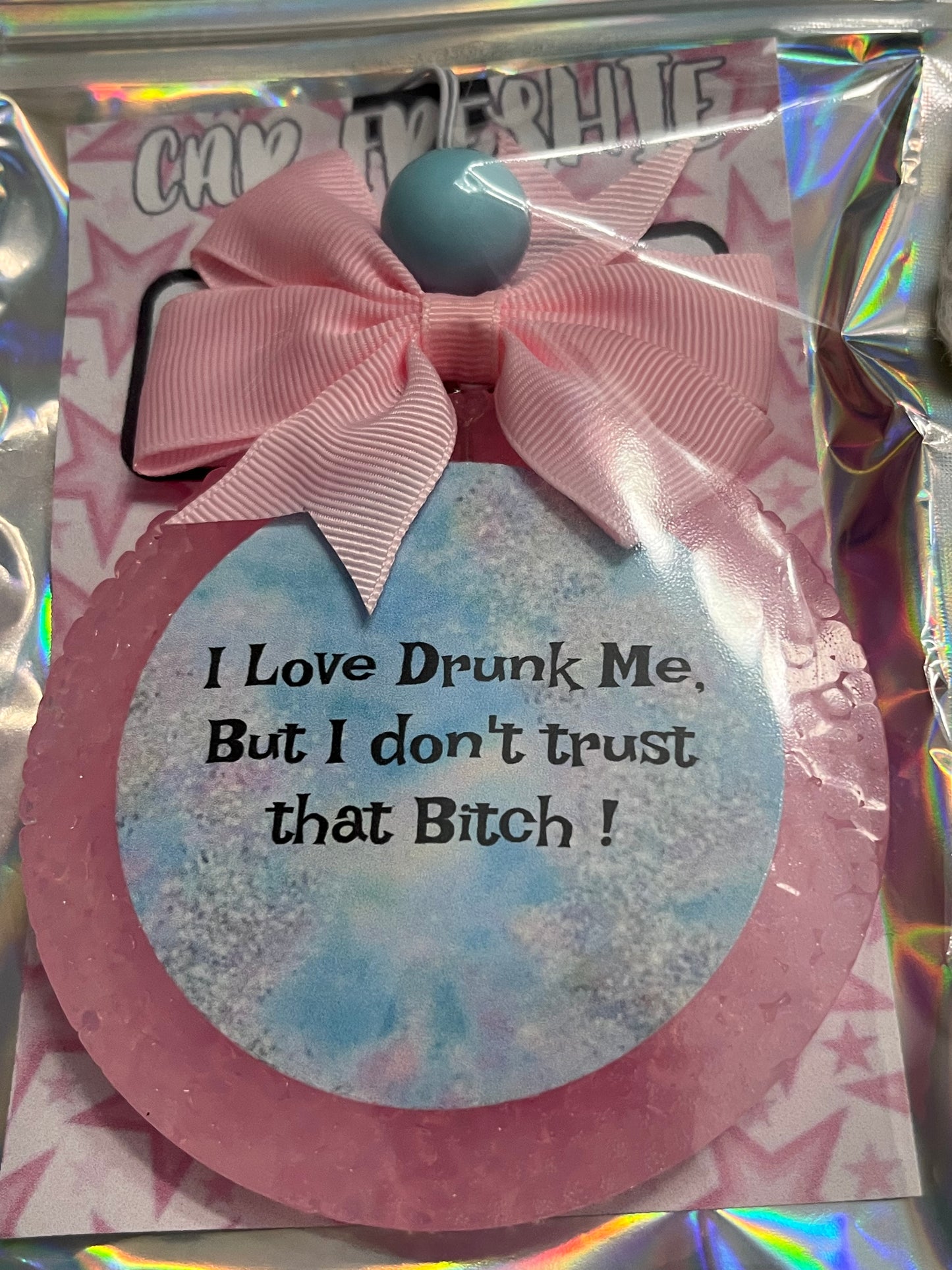 I Love Drunk Me Car Freshie