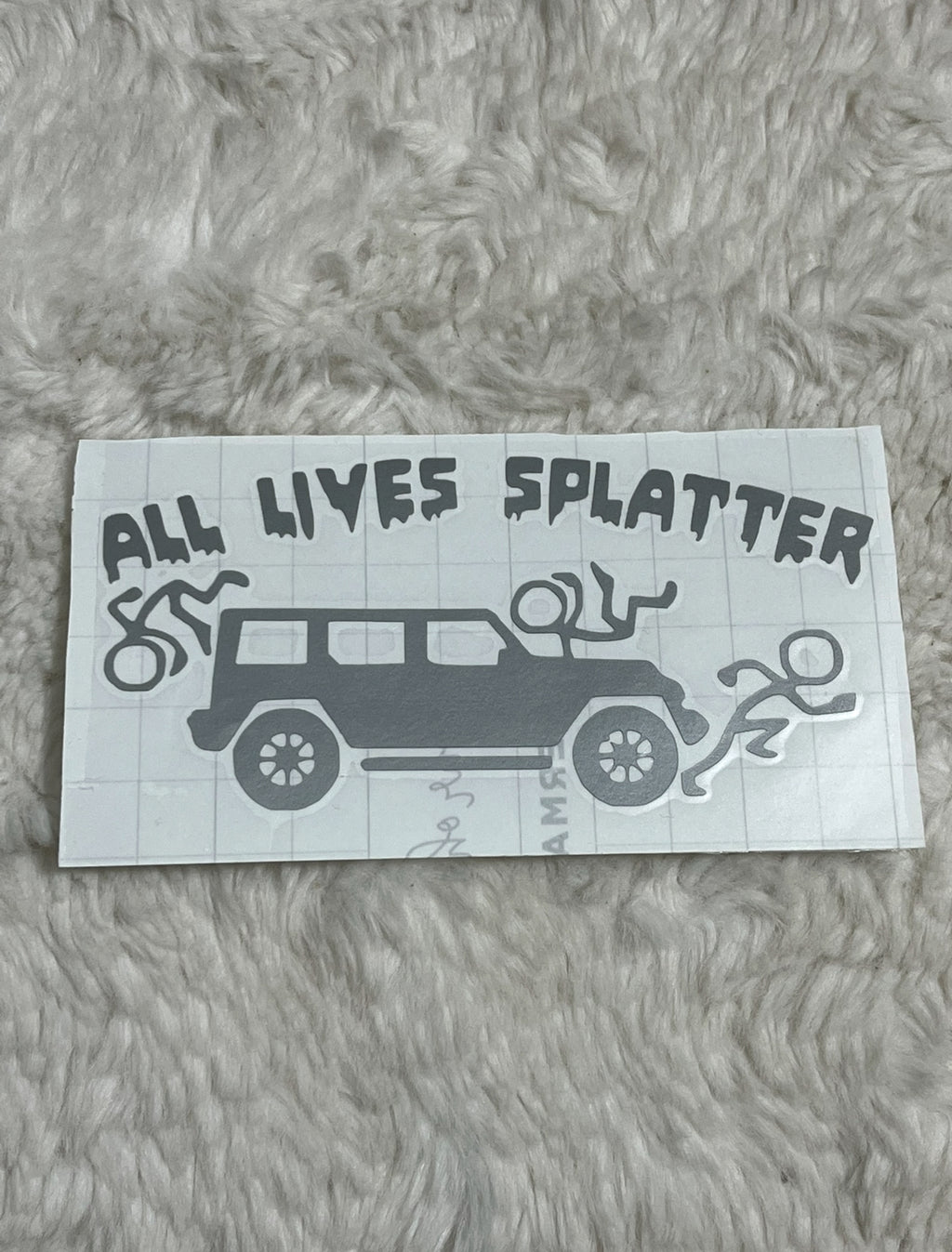 All Lives Splatter Car Decal