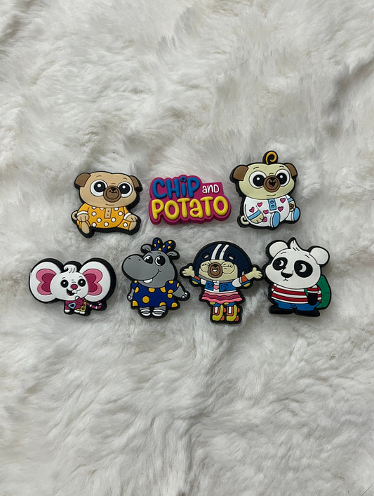 Chip and Potato Shoe Charms