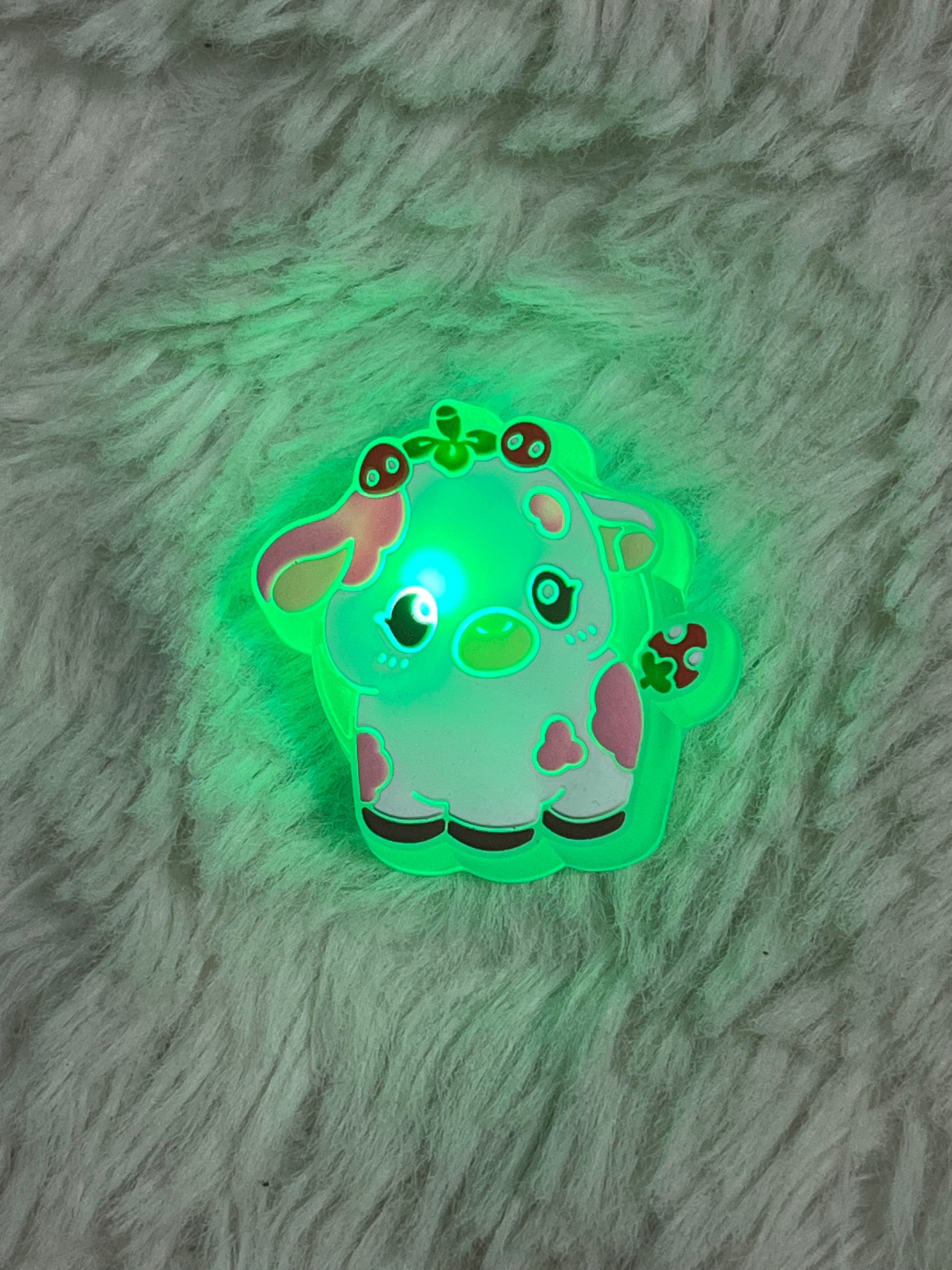 Cow Light Up Shoe Charm