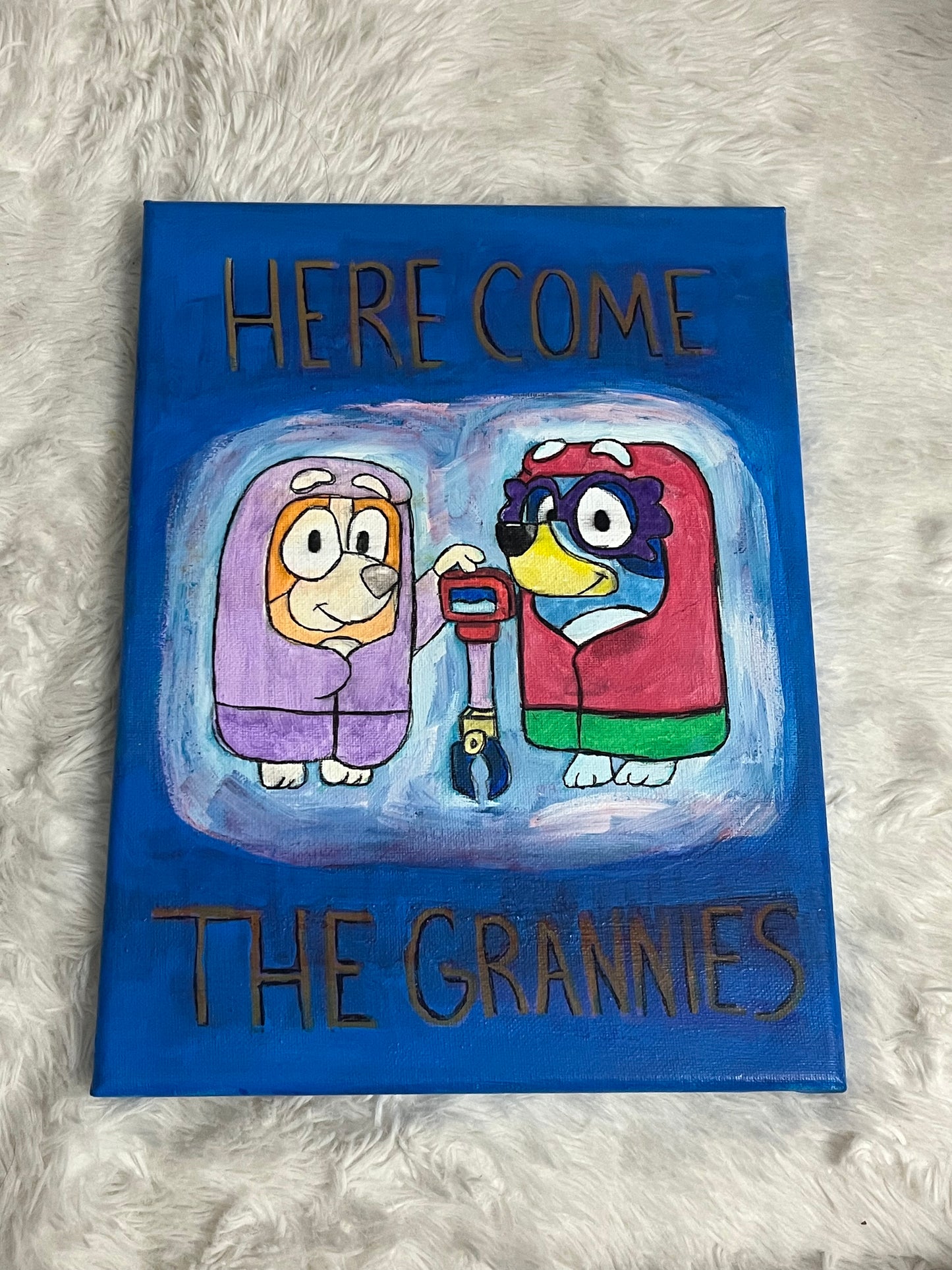 Bluey Grannies Canvas