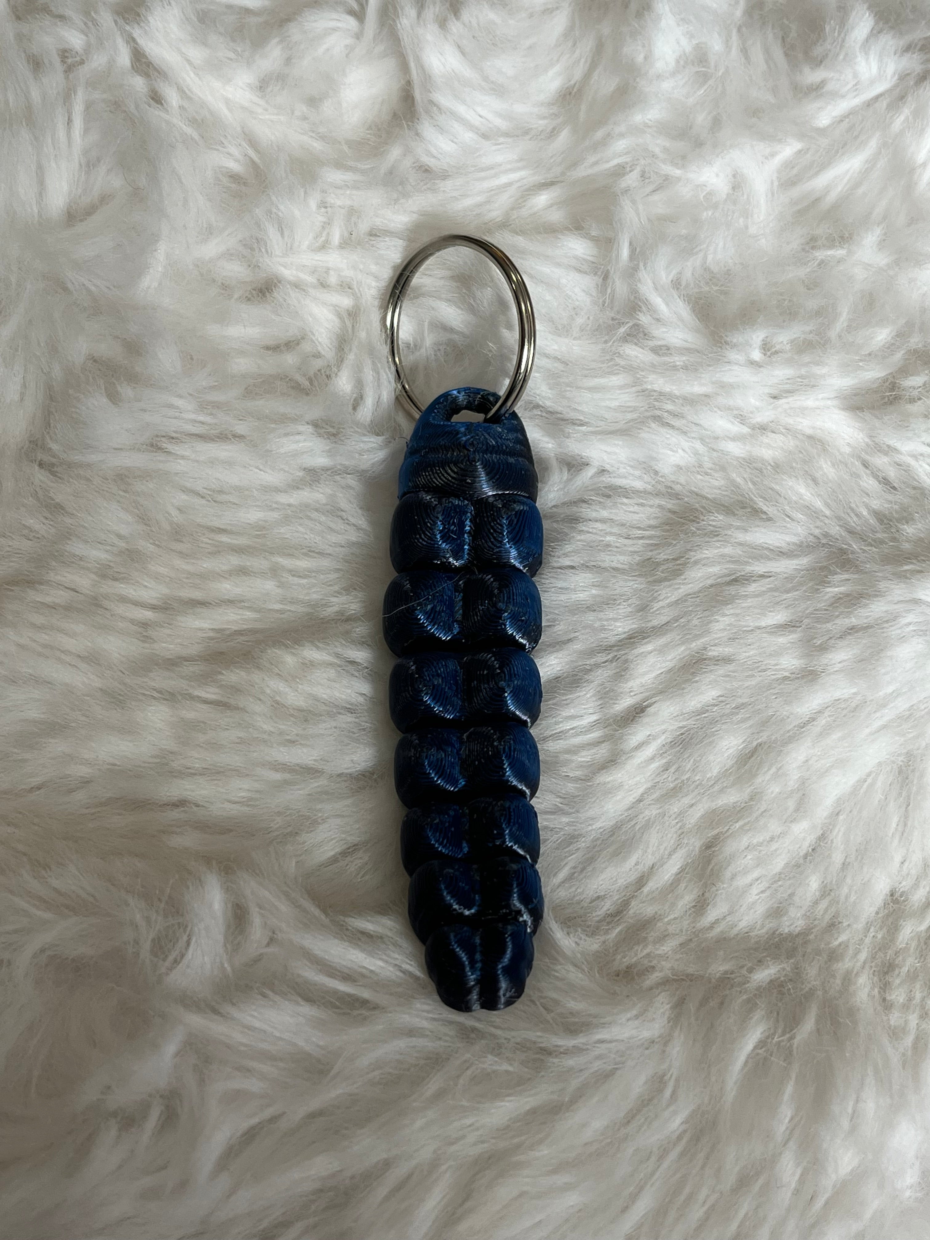 Rattlesnake 3D Printed Keychain