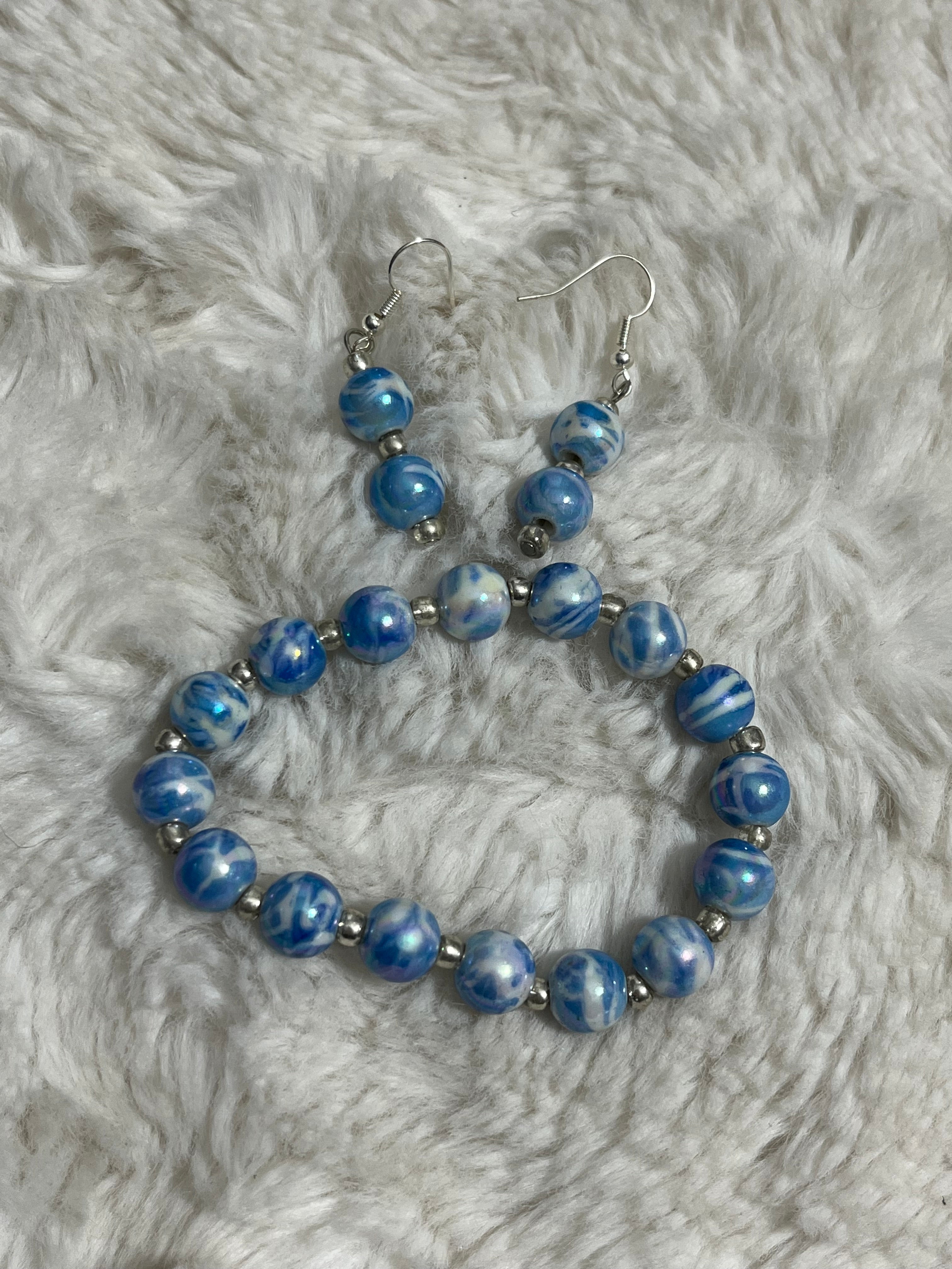 Ocean Marble Bracelet Set