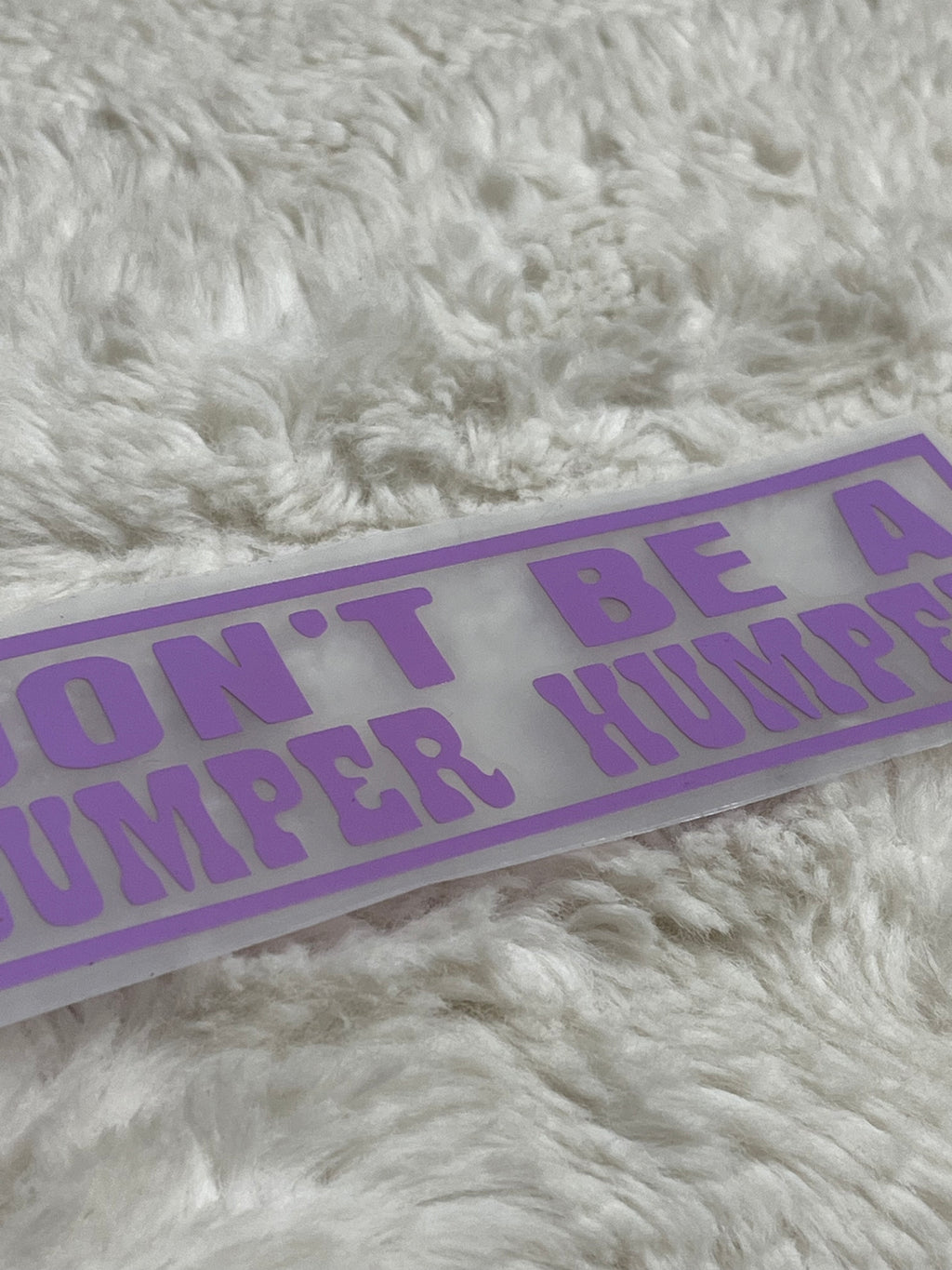 Bumper Humper Car Decal