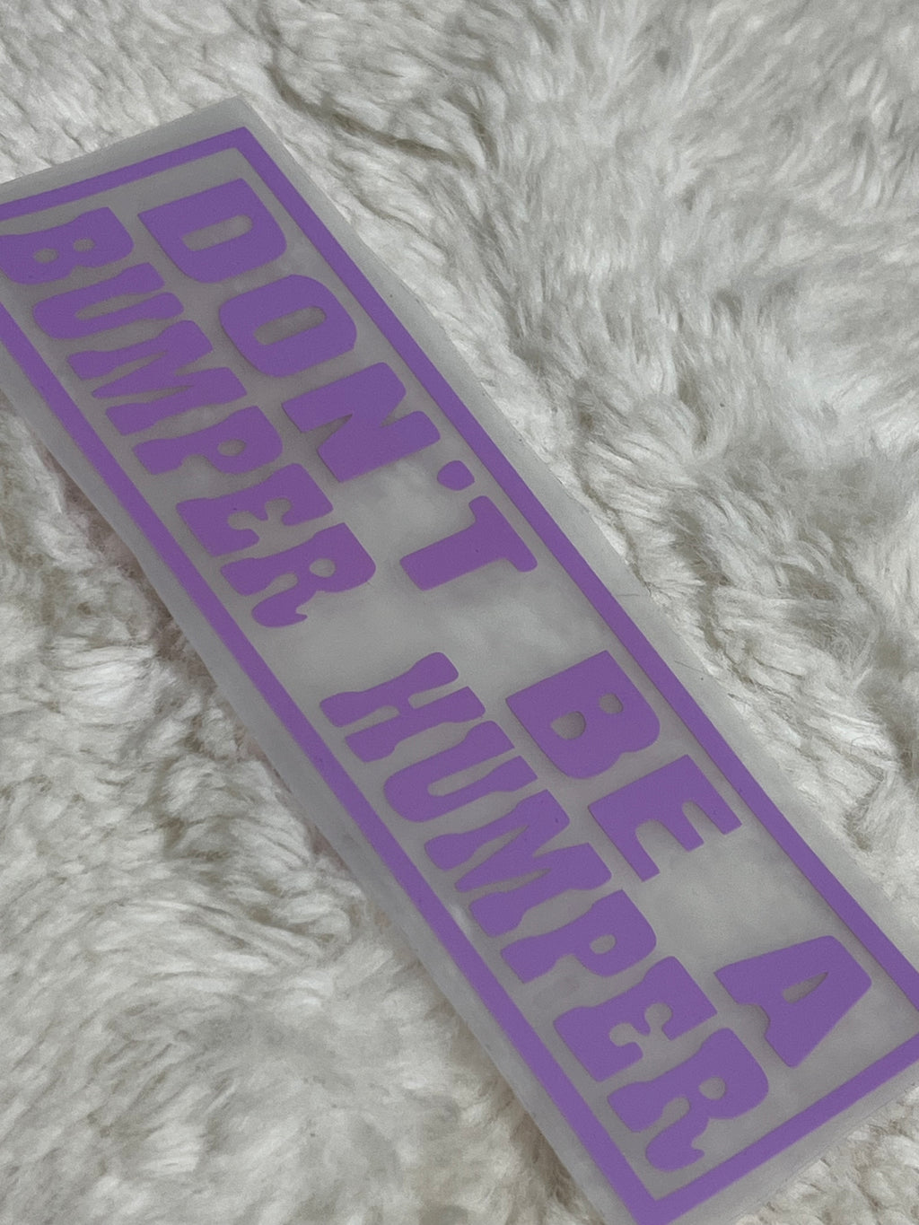 Bumper Humper Car Decal
