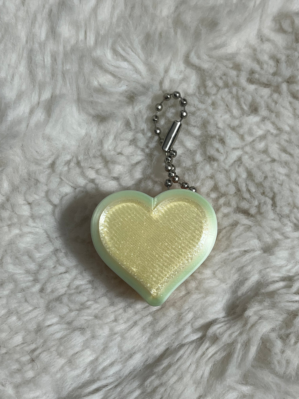 Yellow Conversation Heart Clickable Keychain
