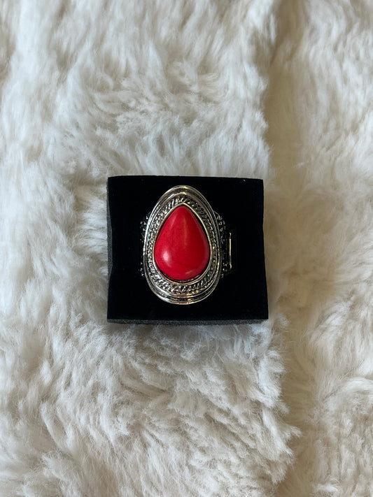 Ruby Teardrop Ring