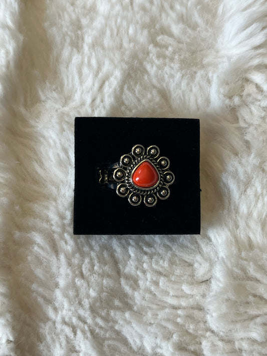Crimson Petal Paparazzi Ring