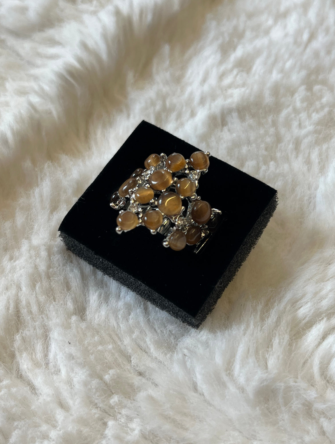 Crimson Cluster Ring