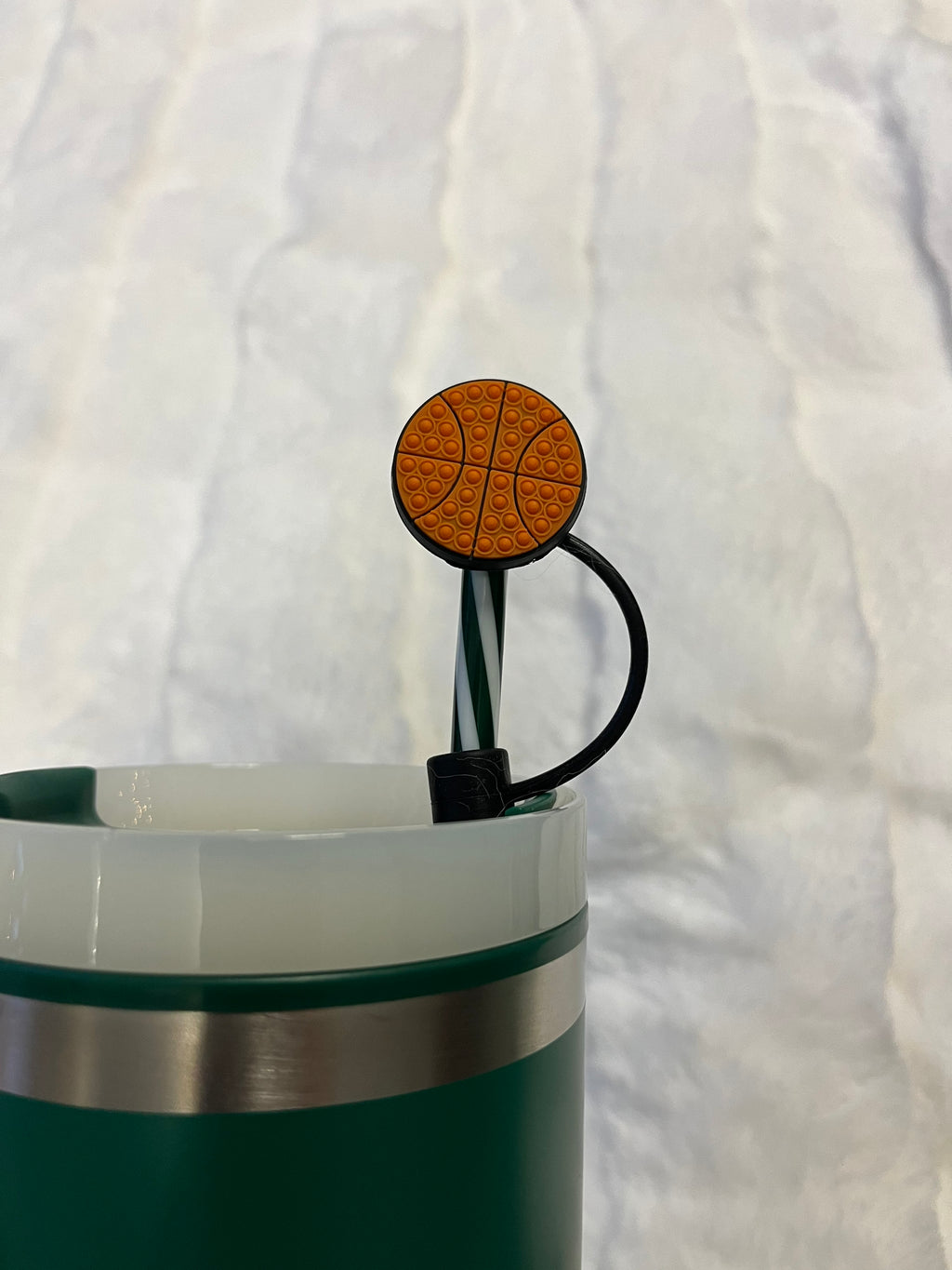 Basketball Straw Topper