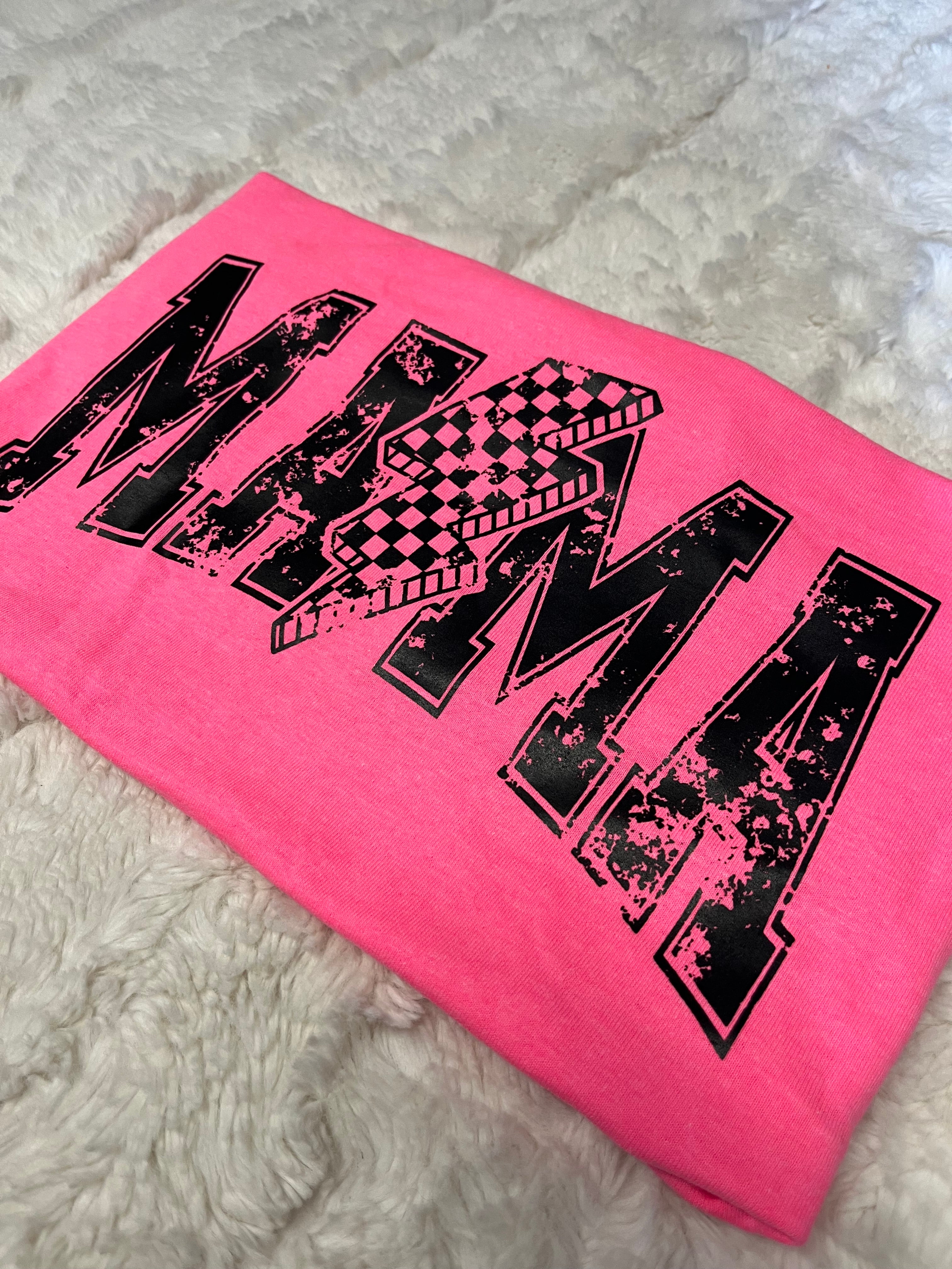 Checkered Lightning Mama T-Shirt