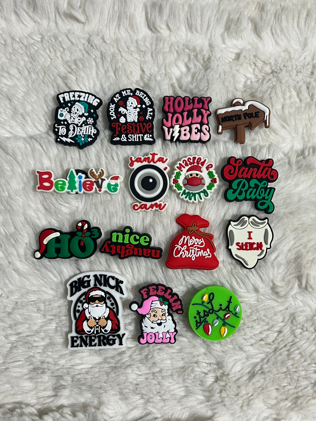 Christmas (Words) Shoe Charms