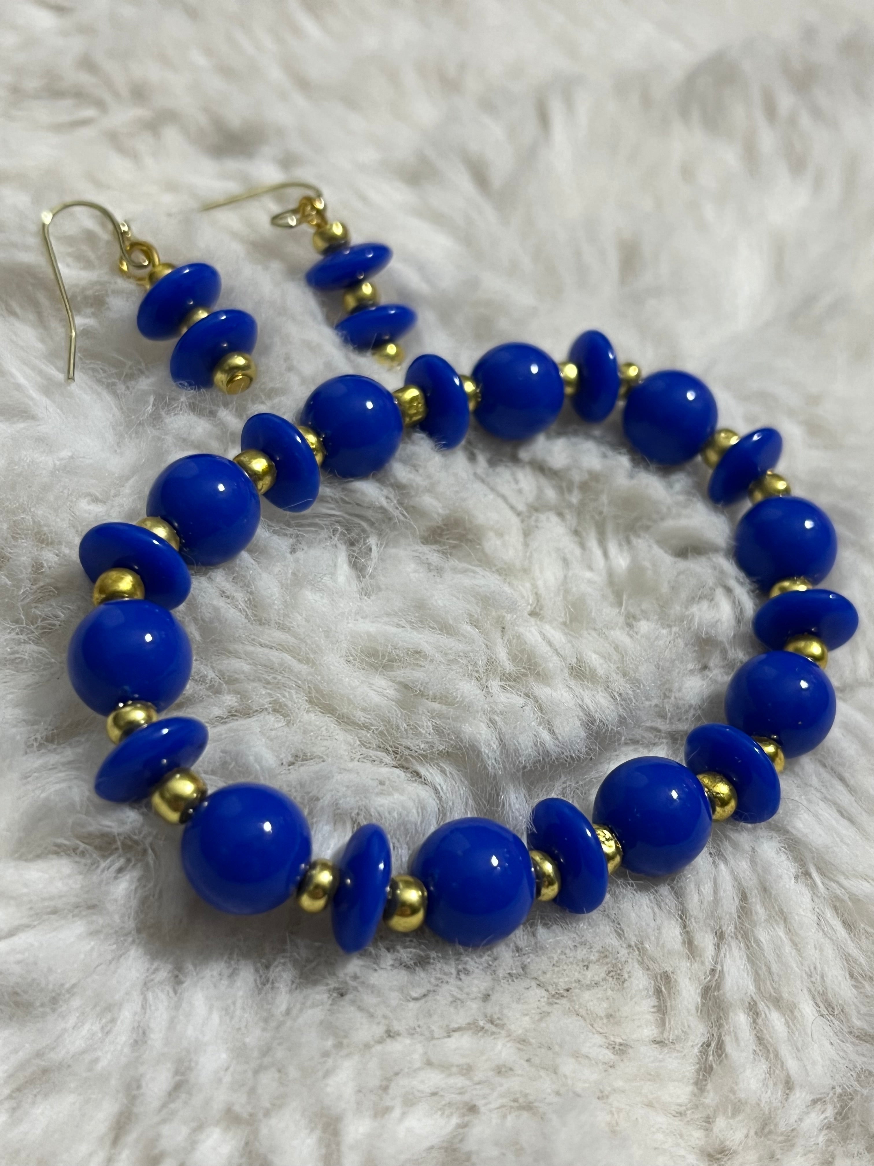 Sapphire Gold Bracelet Set