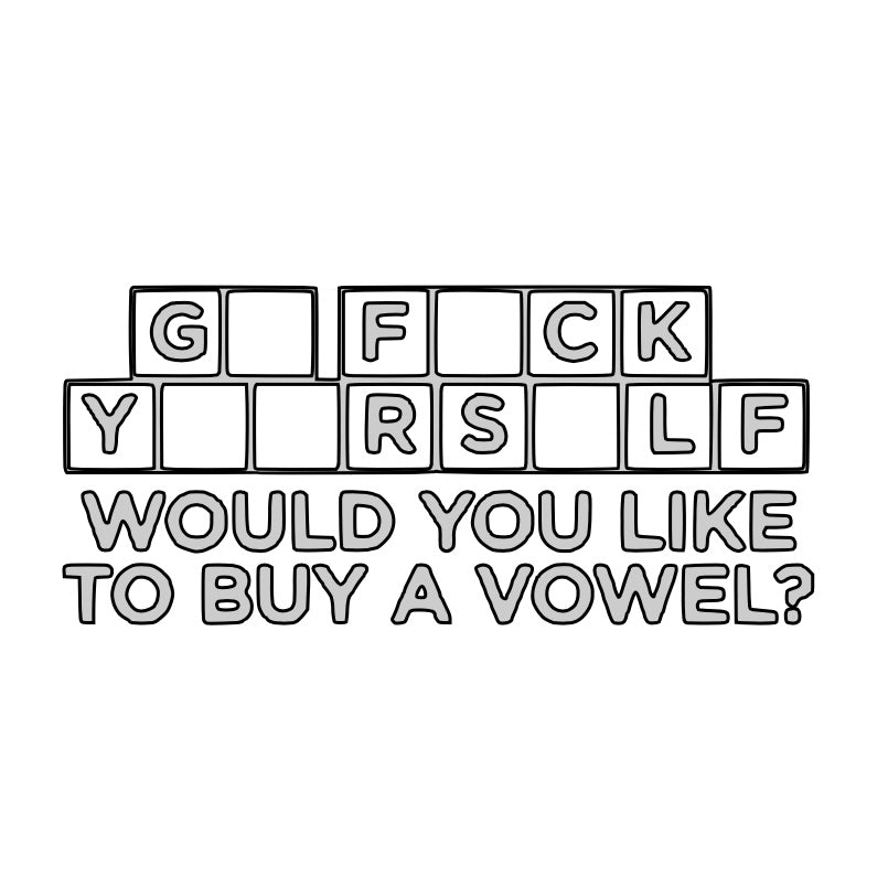 Buy a Vowel Car Decal