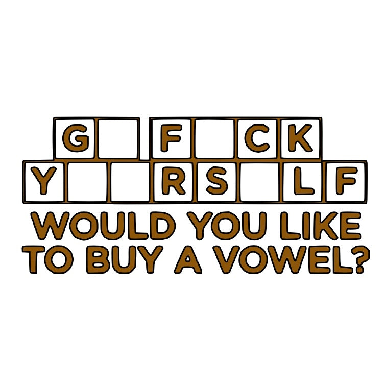 Buy a Vowel Car Decal