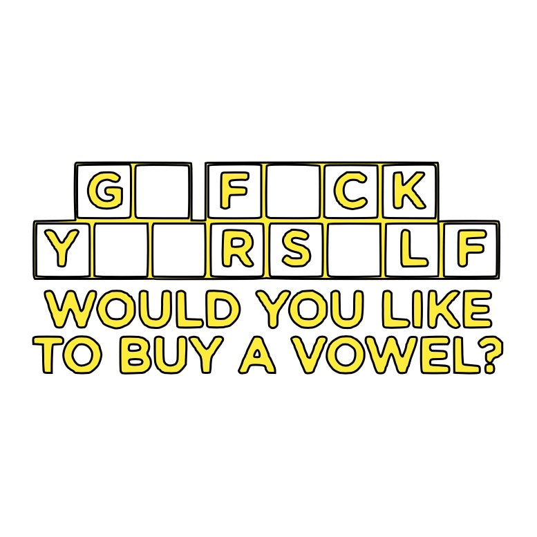 Buy a Vowel Car Decal