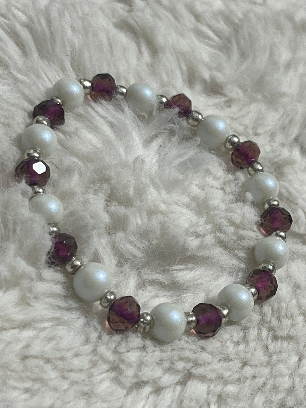 Plum Pearl Bracelet