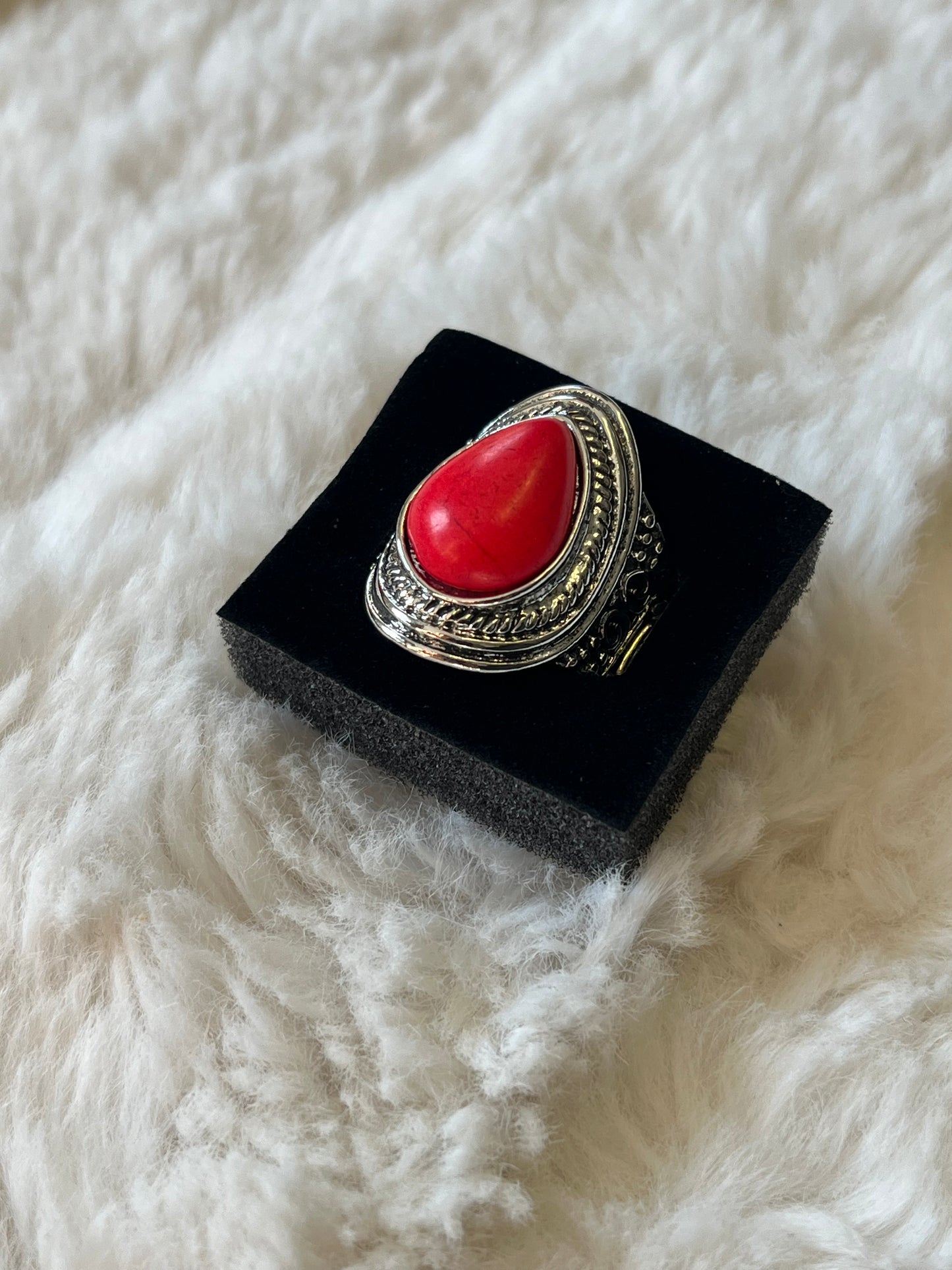 Ruby Teardrop Ring