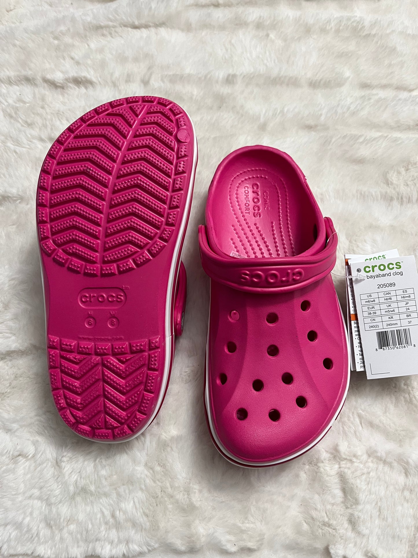 Pink Bayaband Crocs