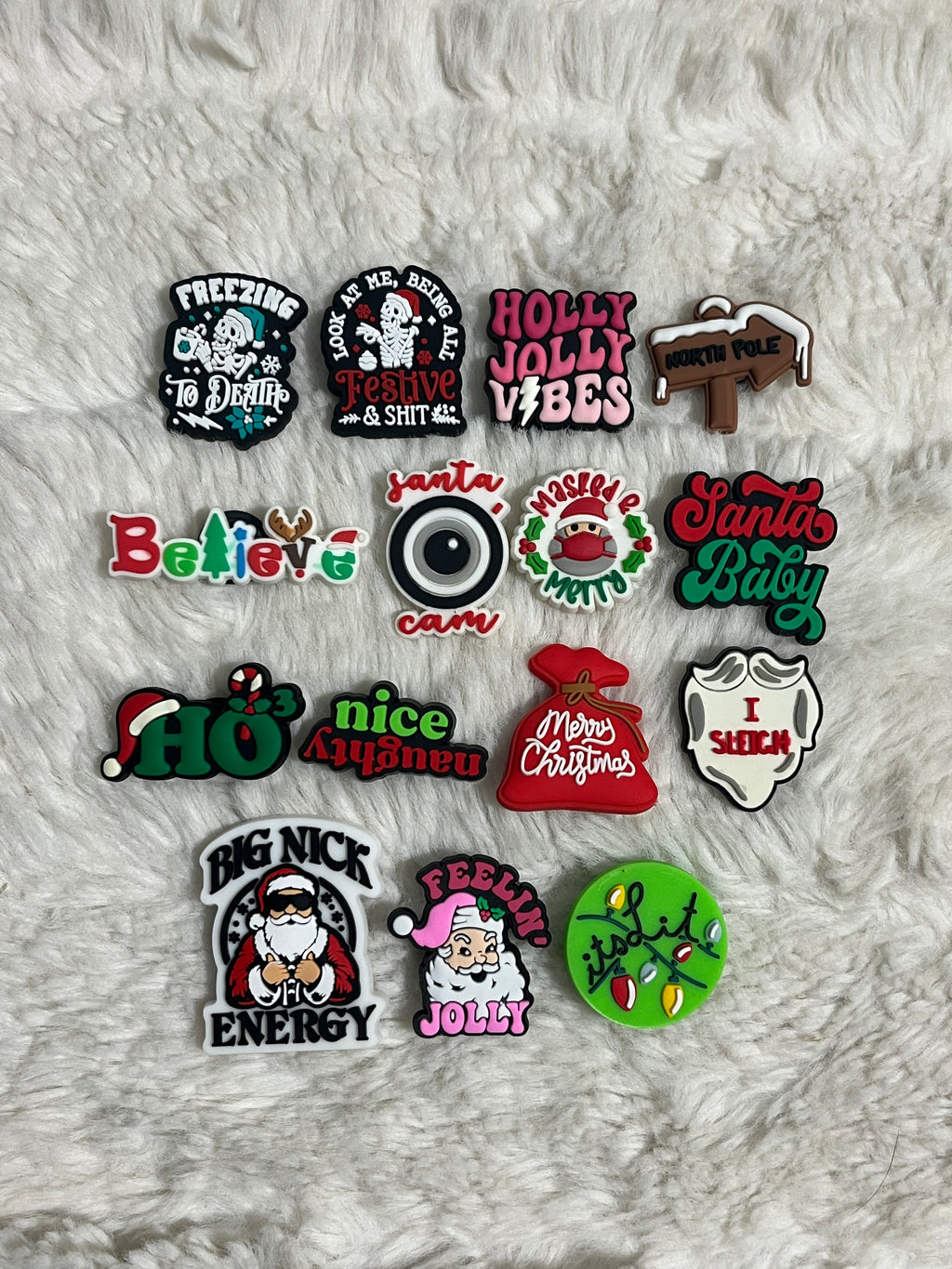 Christmas (Words) Shoe Charms