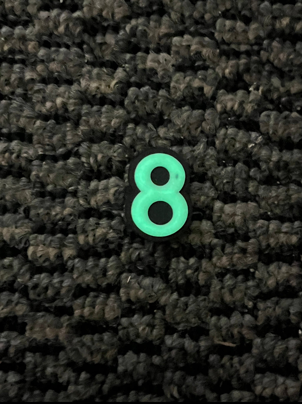 Glow in the Dark Number Croc Charms