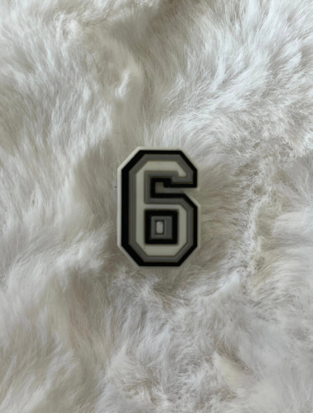 Black and White Number Shoe Charms