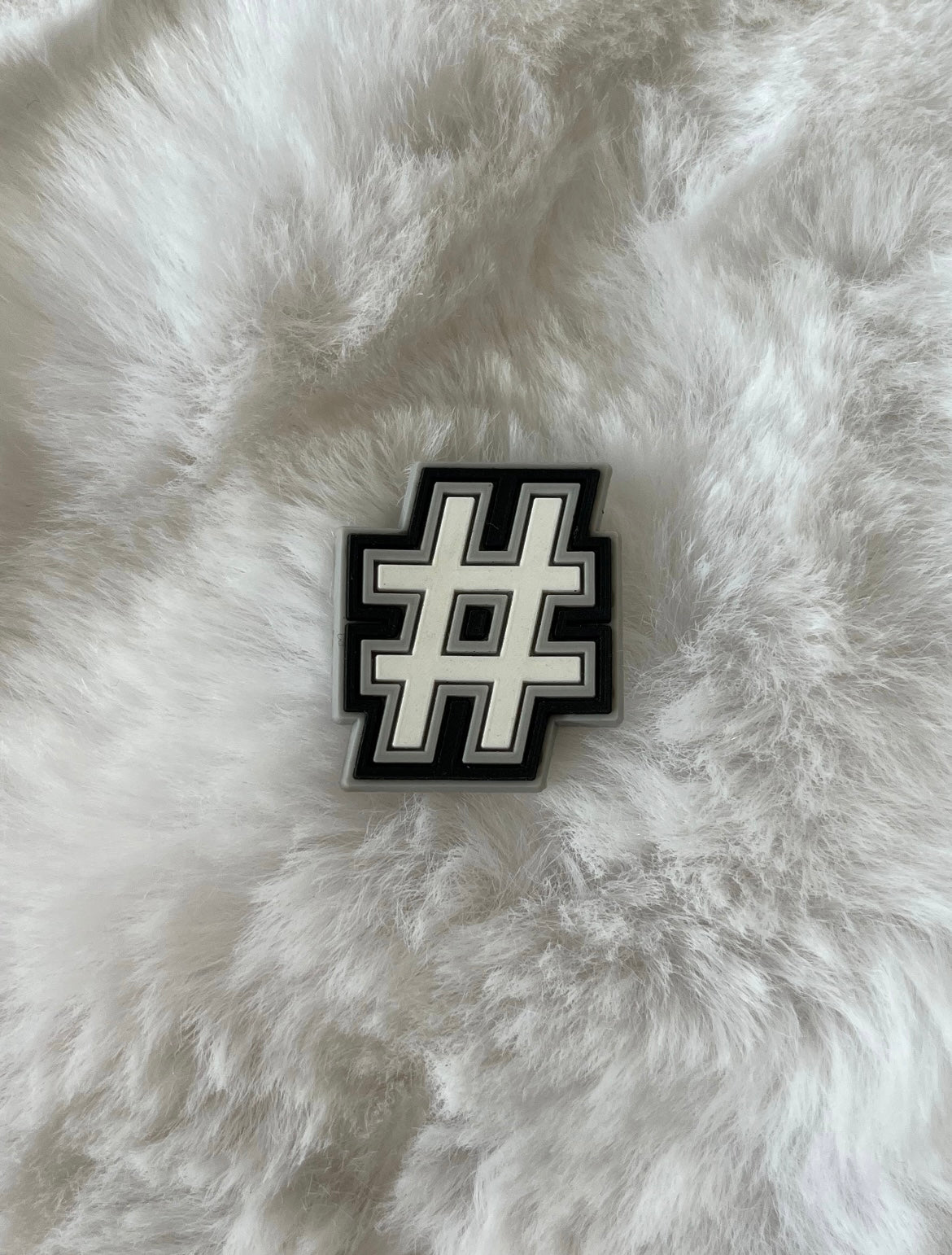 Black and White Number Shoe Charms