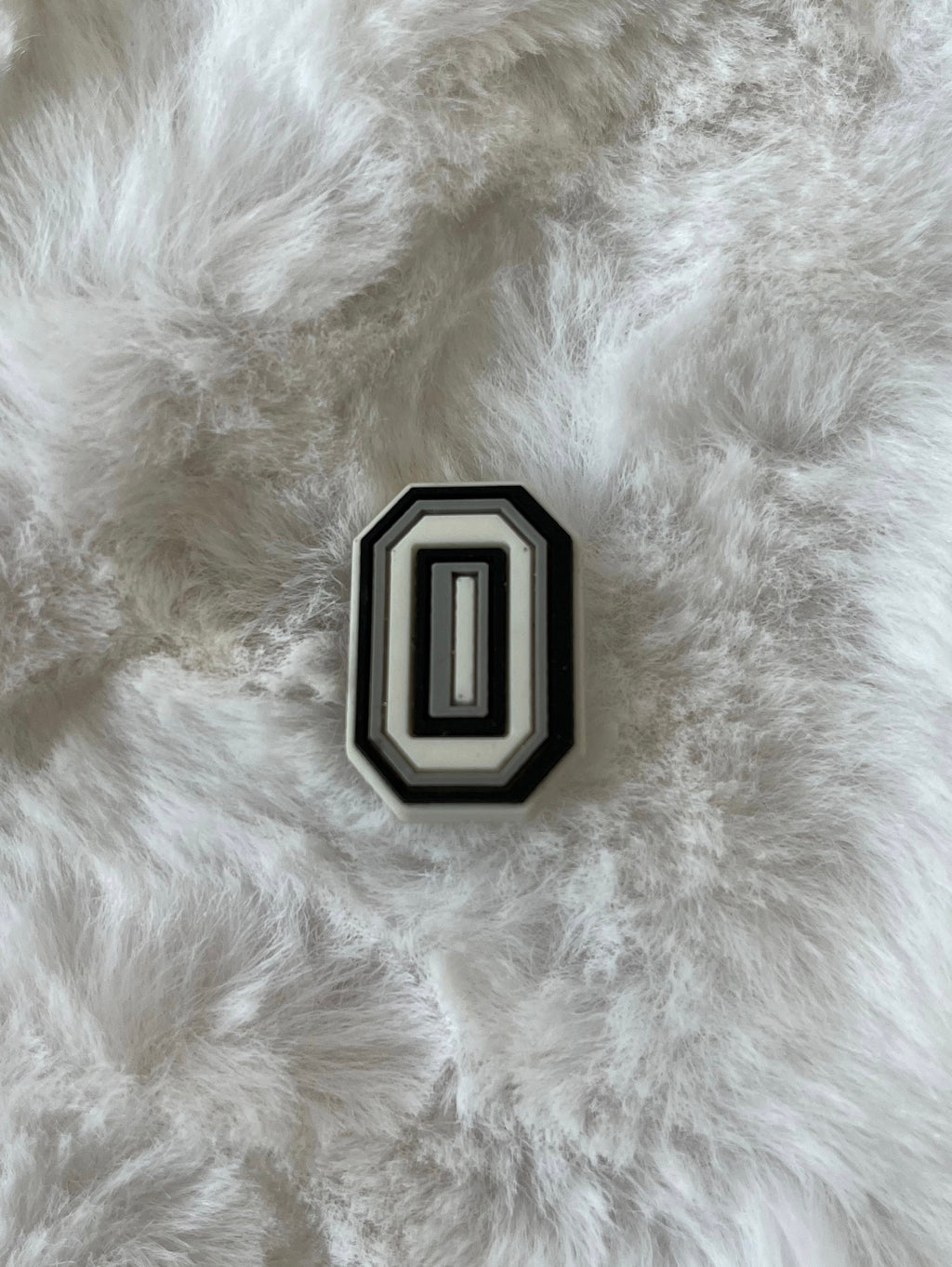 Black and White Number Shoe Charms