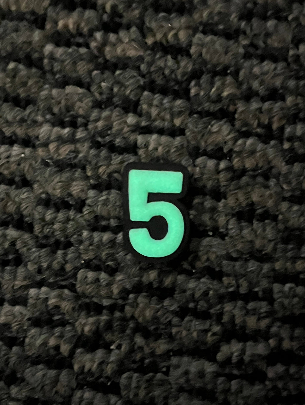 Glow in the Dark Number Croc Charms