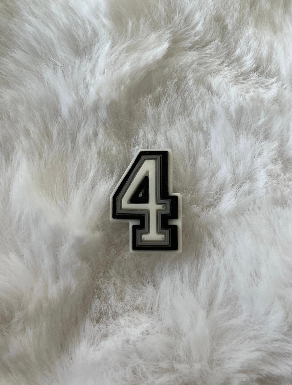 Black and White Number Shoe Charms