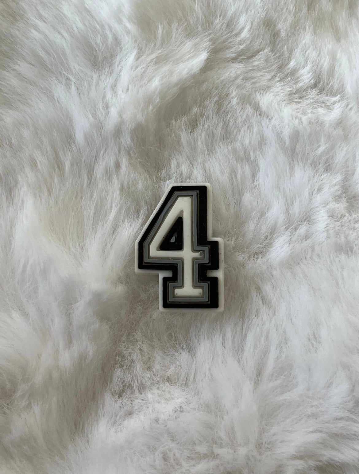 Black and White Number Shoe Charms