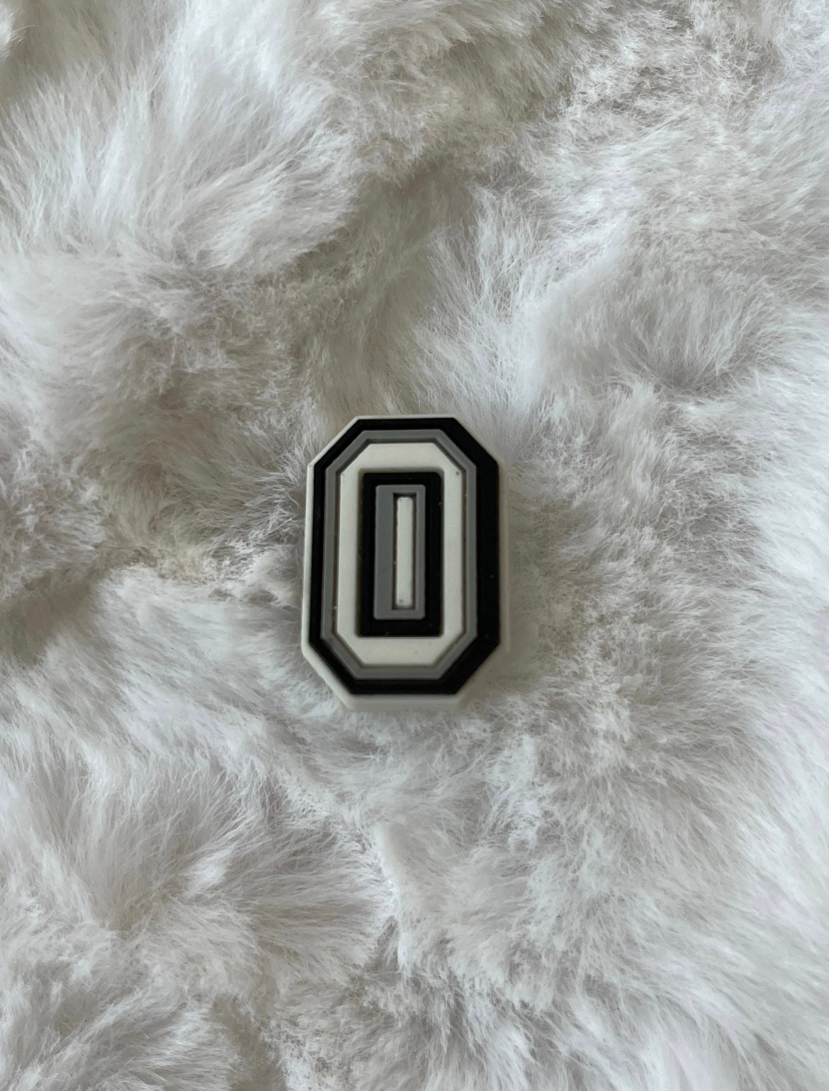 Black and White Number Shoe Charms